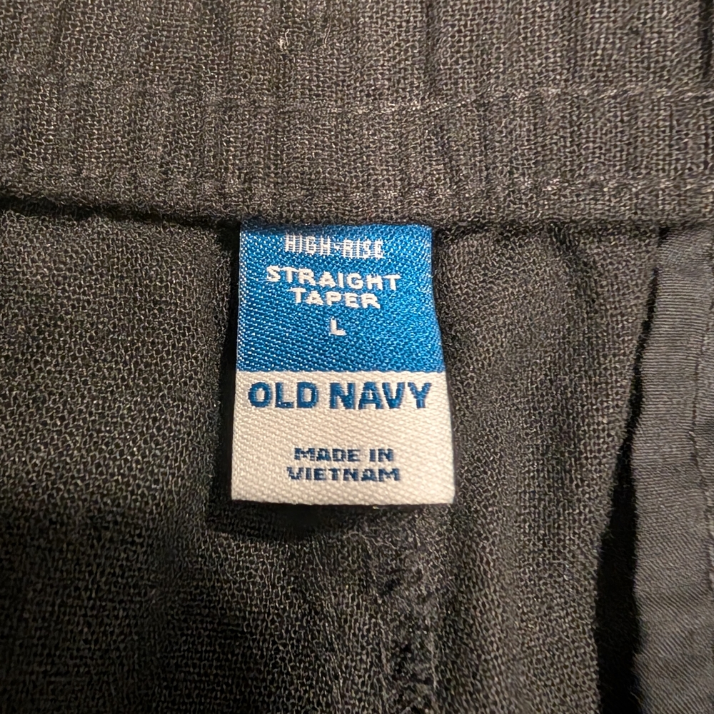 Old Navy Women's Black Linen pants - Picture 5 of 7